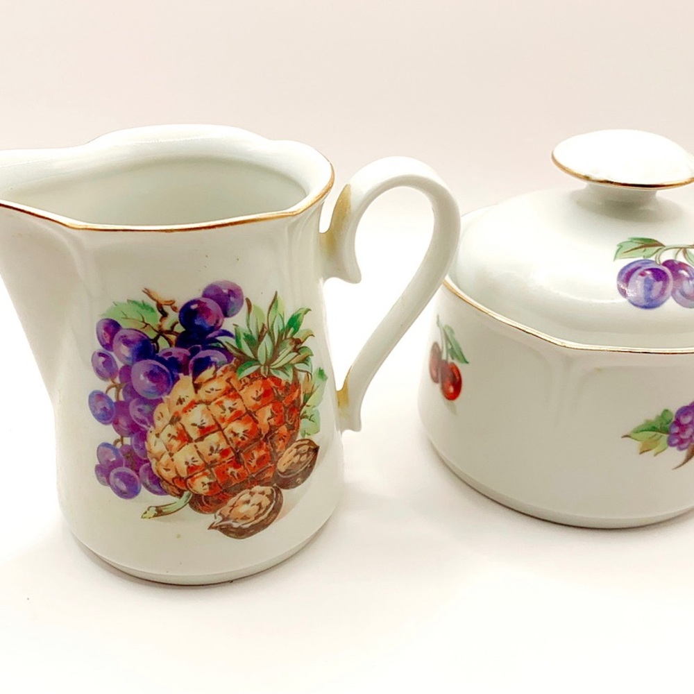 Vintage 1950s Jlmenau Graf Von Henneberg Germany| 1777 Sugar Bowl & Creamer Set